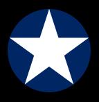 The 1942-1943 White Star on Blue Field Insignia was the USAAF national symbol found on wings and fuselage. The National Insignia experienced several changes in its history.